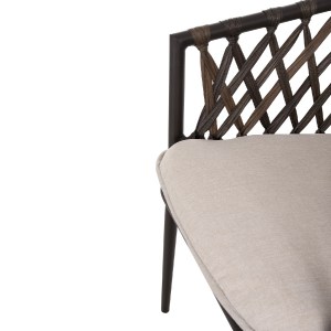 72596 ΠΟΛΥΘΡΟΝΑ ΑΛΟΥΜΙΝΙΟΥ BOLLY HM6080 ΚΑΦΕ-ΣΥΝΘ.RATTAN ΚΑΦΕ-ΜΠΕΖ ΜΑΞΙΛΑΡΙΑ 58,5x67x86Υεκ