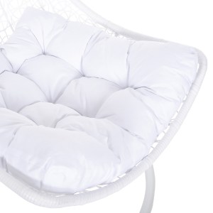 72598 ΚΡΕΜΑΣΤΗ ΠΟΛΥΘΡΟΝΑ ΦΩΛΙΑ MILLIE HM5996.03 ΜΕΤΑΛΛΟ-ΣΥΝΘ.RATTAN ΛΕΥΚΟ Φ95x195Υεκ.