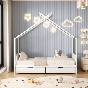72630 ΚΡΕΒΑΤΙ ΠΑΙΔΙΚΟ KLARICE HM680.03 τ.MONTESSORI-2 ΣΥΡΤΑΡΙΑ-ΞΥΛΟ ΠΕΥΚΟΥ ΛΕΥΚΟ-190x90εκ