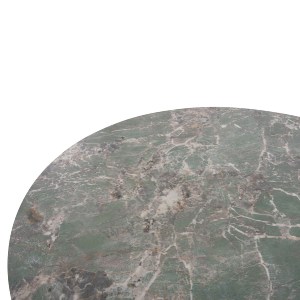 72641 ΤΡΑΠΕΖΙ ΣΤΡΟΓΓΥΛΟ ZOD HM9852.03 ΓΚΡΙ ΜΑΡΜΑΡΟ ΚΕΡΑΜΙΚΟ TOP-ΜΑΥΡΑ ΜΕΤΑΛ.ΠΟΔΙΑ Φ135x74Υεκ