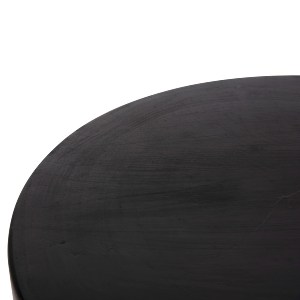 72642 ΤΡΑΠΕΖΙ ΒΟΗΘΗΤΙΚΟ POMPU HM9794.02 ΜΑΥΡΟ ΜΑΣΙΦ ΞΥΛΟ SUAR Φ58x34Υεκ.