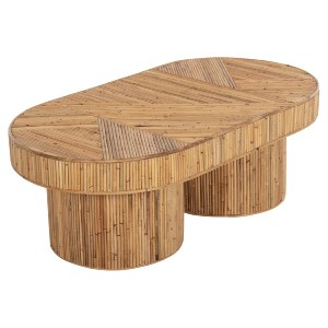 72685 ΤΡΑΠΕΖΙ ΣΑΛΟΝΙΟΥ GATSBY ΟΒΑΛ TOP HM9870 RATTAN ΧΡΩΜΑ ΦΥΣΙΚΟ 110x59x39Υεκ.
