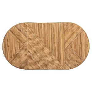 72685 ΤΡΑΠΕΖΙ ΣΑΛΟΝΙΟΥ GATSBY ΟΒΑΛ TOP HM9870 RATTAN ΧΡΩΜΑ ΦΥΣΙΚΟ 110x59x39Υεκ.