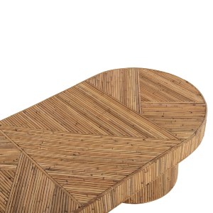 72685 ΤΡΑΠΕΖΙ ΣΑΛΟΝΙΟΥ GATSBY ΟΒΑΛ TOP HM9870 RATTAN ΧΡΩΜΑ ΦΥΣΙΚΟ 110x59x39Υεκ.
