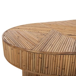 72685 ΤΡΑΠΕΖΙ ΣΑΛΟΝΙΟΥ GATSBY ΟΒΑΛ TOP HM9870 RATTAN ΧΡΩΜΑ ΦΥΣΙΚΟ 110x59x39Υεκ.