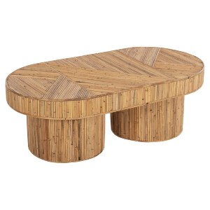 72685 ΤΡΑΠΕΖΙ ΣΑΛΟΝΙΟΥ GATSBY ΟΒΑΛ TOP HM9870 RATTAN ΧΡΩΜΑ ΦΥΣΙΚΟ 110x59x39Υεκ.