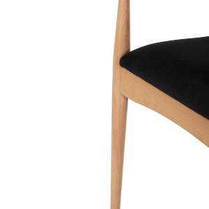 72688 ΠΟΛΥΘΡΟΝΑ KOMODUS HM18012.02 ΞΥΛΟ ΟΞΙΑΣ-RATTAN-ΥΦΑΣΜΑ ΣΕ ΜΑΥΡΟ 55x49x80Υεκ.
