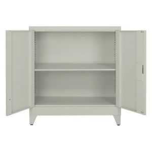 72714 ΝΤΟΥΛΑΠΑ ΜΕΤΑΛΛΙΚΗ DURON HM11980 2-ΦΥΛΛΗ ΜΕ 2 ΑΠΟΘ.ΧΩΡΟΥΣ & ΠΟΔΙΑ-ΓΚΡΙ 90Χ40Χ100Υεκ.
