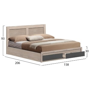 72716 ΚΡΕΒΑΤΙ CAPRI HM312.14 ΜΕ 2 ΣΥΡΤΑΡΙΑ SONAMA-ΑΝΘΡΑΚΙ ΓΙΑ ΣΤΡΩΜΑ 150x200εκ.