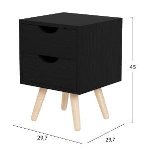 72765 ΚΟΜΟΔΙΝΟ DINKL HM2472.02 ΜΕΛΑΜΙΝΗ-2 ΣΥΡΤΑΡΙΑ-WENGE 29,7x29,7x45Υεκ