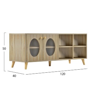 72779 ΕΠΙΠΛΟ ΤΗΛΕΟΡΑΣΗΣ RILLION HM9879 ΜΕΛΑΜΙΝΗ ΣΕ SONAMA 120x40x50Yεκ