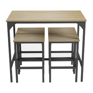 72783 ΣΕΤ ΤΡΑΠΕΖΑΡΙΑ ΜΠΑΡ 5ΤΜΧ BOXY HM9882.01 ΜΑΥΡΟ ΜΕΤΑΛΛΟ-ΜΕΛΑΜΙΝΗ ΣΕ SONAMA