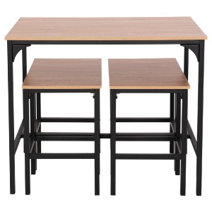 72783 ΣΕΤ ΤΡΑΠΕΖΑΡΙΑ ΜΠΑΡ 5ΤΜΧ BOXY HM9882.01 ΜΑΥΡΟ ΜΕΤΑΛΛΟ-ΜΕΛΑΜΙΝΗ ΣΕ SONAMA