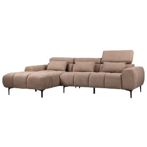 72812 ΚΑΝΑΠΕΣ ΑΡΙΣΤΕΡΗ ΓΩΝΙΑ DIVYA HM3267.01L ΣΥΝΘ.SUEDE ΑΝΟΙΧΤΟ ΚΑΦΕ 266x104x97Υεκ.