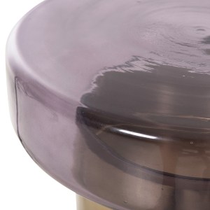 72827 ΒΟΗΘΗΤΙΚΟ ΤΡΑΠΕΖΑΚΙ CARMO HM9728 ΜΩΒ ΓΥΑΛΙ-ΧΡΥΣΟ ΜΕΤΑΛΛΟ Φ39Χ54Υεκ