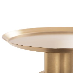 72828 ΒΟΗΘΗΤΙΚΟ ΤΡΑΠΕΖΑΚΙ BALLIN HM9725 ΜΠΛΕ ΓΥΑΛΙ-ΧΡΥΣΟ ΜΕΤΑΛΛΟ Φ37,5x49,5Υεκ.