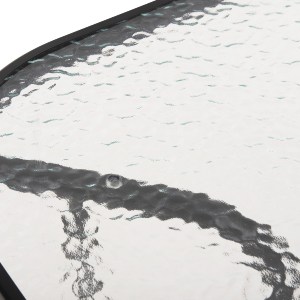 72839 ΤΡΑΠΕΖΙ ADAM HM5679.03 ΜΕΤΑΛΛΙΚΟ ΜΑΥΡΟ ΜΕ ΓΥΑΛΙΝΗ ΕΠΙΦΑΝΕΙΑ 120Χ70Χ70Υεκ.