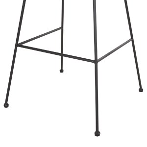 72846 ΣΚΑΜΠΟ ΜΠΑΡ ALLEGRA HM5455.11 ΜΕΤΑΛΛΟ&ΜΑΞΙΛΑΡΙ ΜΑΥΡΟ-WICKER ΜΠΕΖ 56x59x116,5Υεκ.