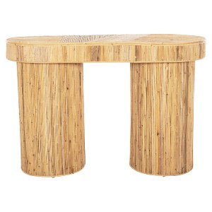 72850 ΚΟΝΣΟΛΑ ΟΒΑΛ GATSBY HM9871 ΦΥΣΙΚΟ RATTAN ΣΕ ΦΥΣΙΚΟ ΧΡΩΜΑ 110x45x74,5Υεκ.