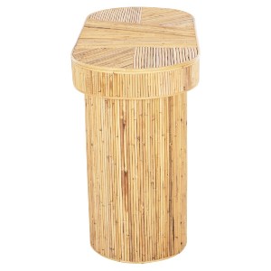 72850 ΚΟΝΣΟΛΑ ΟΒΑΛ GATSBY HM9871 ΦΥΣΙΚΟ RATTAN ΣΕ ΦΥΣΙΚΟ ΧΡΩΜΑ 110x45x74,5Υεκ.