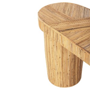 72850 ΚΟΝΣΟΛΑ ΟΒΑΛ GATSBY HM9871 ΦΥΣΙΚΟ RATTAN ΣΕ ΦΥΣΙΚΟ ΧΡΩΜΑ 110x45x74,5Υεκ.