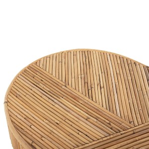 72850 ΚΟΝΣΟΛΑ ΟΒΑΛ GATSBY HM9871 ΦΥΣΙΚΟ RATTAN ΣΕ ΦΥΣΙΚΟ ΧΡΩΜΑ 110x45x74,5Υεκ.