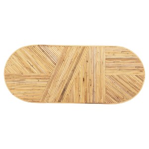 72850 ΚΟΝΣΟΛΑ ΟΒΑΛ GATSBY HM9871 ΦΥΣΙΚΟ RATTAN ΣΕ ΦΥΣΙΚΟ ΧΡΩΜΑ 110x45x74,5Υεκ.