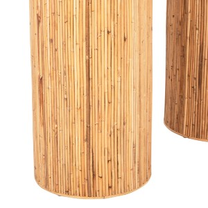 72850 ΚΟΝΣΟΛΑ ΟΒΑΛ GATSBY HM9871 ΦΥΣΙΚΟ RATTAN ΣΕ ΦΥΣΙΚΟ ΧΡΩΜΑ 110x45x74,5Υεκ.