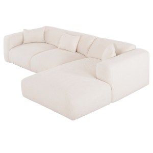 72888 ΚΑΝΑΠΕΣ ΓΩΝΙΑ BRICKEN HM3275.02R ΛΕΥΚΟ ΥΦΑΣΜΑ 110-282x98-160x72Υεκ.