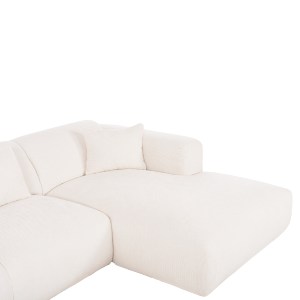 72888 ΚΑΝΑΠΕΣ ΓΩΝΙΑ BRICKEN HM3275.02R ΛΕΥΚΟ ΥΦΑΣΜΑ 110-282x98-160x72Υεκ.