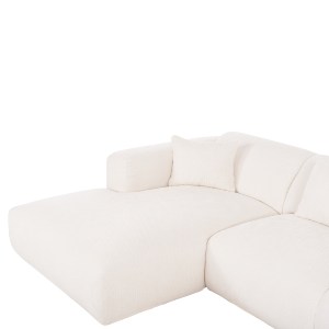 72890 ΚΑΝΑΠΕΣ ΓΩΝΙΑ (ΑΡΙΣΤΕΡΗ) BRICKEN HM3275.02L ΛΕΥΚΟ ΥΦΑΣΜΑ 110-282x98-160x72Υεκ.