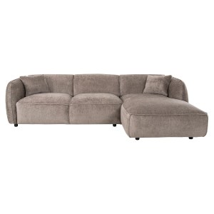 72891 ΚΑΝΑΠΕΣ ΓΩΝΙΑ (ΔΕΞΙΑ) TREAT HM3277.02R ΣΚΟΥΡΟ ΜΠΕΖ ΥΦΑΣΜΑ 270x163x74Υεκ.