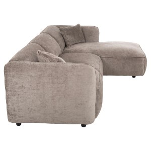 72891 ΚΑΝΑΠΕΣ ΓΩΝΙΑ (ΔΕΞΙΑ) TREAT HM3277.02R ΣΚΟΥΡΟ ΜΠΕΖ ΥΦΑΣΜΑ 270x163x74Υεκ.