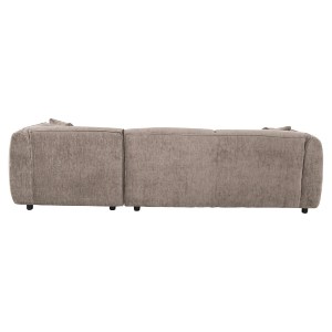 72891 ΚΑΝΑΠΕΣ ΓΩΝΙΑ (ΔΕΞΙΑ) TREAT HM3277.02R ΣΚΟΥΡΟ ΜΠΕΖ ΥΦΑΣΜΑ 270x163x74Υεκ.