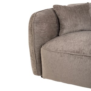 72891 ΚΑΝΑΠΕΣ ΓΩΝΙΑ (ΔΕΞΙΑ) TREAT HM3277.02R ΣΚΟΥΡΟ ΜΠΕΖ ΥΦΑΣΜΑ 270x163x74Υεκ.