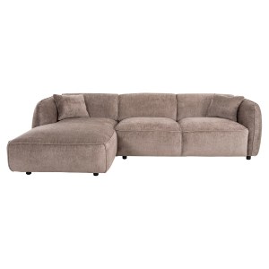 72892 ΚΑΝΑΠΕΣ ΓΩΝΙΑ (ΑΡΙΣΤΕΡΗ) TREAT HM3277.02L ΣΚΟΥΡΟ ΜΠΕΖ ΥΦΑΣΜΑ 270x163x74Υεκ.