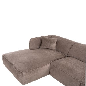 72892 ΚΑΝΑΠΕΣ ΓΩΝΙΑ (ΑΡΙΣΤΕΡΗ) TREAT HM3277.02L ΣΚΟΥΡΟ ΜΠΕΖ ΥΦΑΣΜΑ 270x163x74Υεκ.