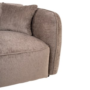 72892 ΚΑΝΑΠΕΣ ΓΩΝΙΑ (ΑΡΙΣΤΕΡΗ) TREAT HM3277.02L ΣΚΟΥΡΟ ΜΠΕΖ ΥΦΑΣΜΑ 270x163x74Υεκ.