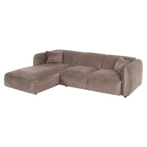 72892 ΚΑΝΑΠΕΣ ΓΩΝΙΑ (ΑΡΙΣΤΕΡΗ) TREAT HM3277.02L ΣΚΟΥΡΟ ΜΠΕΖ ΥΦΑΣΜΑ 270x163x74Υεκ.