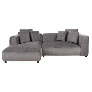 72895 ΚΑΝΑΠΕΣ ΓΩΝΙΑ (ΑΡΙΣΤΕΡΗ) 3-ΘΕΣΙΟΣ GRACE HM3280.03L ΓΚΡΙ ΥΦΑΣΜΑ 252x160x70-90Υεκ
