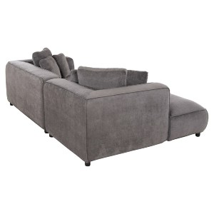 72895 ΚΑΝΑΠΕΣ ΓΩΝΙΑ (ΑΡΙΣΤΕΡΗ) 3-ΘΕΣΙΟΣ GRACE HM3280.03L ΓΚΡΙ ΥΦΑΣΜΑ 252x160x70-90Υεκ