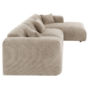 72905 ΚΑΝΑΠΕΣ ΓΩΝΙΑ BRICKEN HM3275.01R ΜΠΕΖ ΥΦΑΣΜΑ 110-282x98-160x72Υεκ.