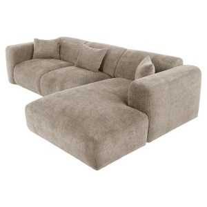 72905 ΚΑΝΑΠΕΣ ΓΩΝΙΑ BRICKEN HM3275.01R ΜΠΕΖ ΥΦΑΣΜΑ 110-282x98-160x72Υεκ.