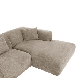 72905 ΚΑΝΑΠΕΣ ΓΩΝΙΑ BRICKEN HM3275.01R ΜΠΕΖ ΥΦΑΣΜΑ 110-282x98-160x72Υεκ.