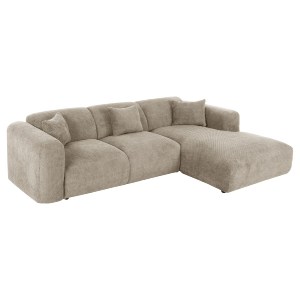 72905 ΚΑΝΑΠΕΣ ΓΩΝΙΑ BRICKEN HM3275.01R ΜΠΕΖ ΥΦΑΣΜΑ 110-282x98-160x72Υεκ.