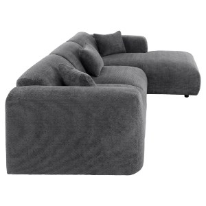 72906 ΚΑΝΑΠΕΣ ΓΩΝΙΑ BRICKEN HM3275.04R ΑΝΘΡΑΚΙ ΥΦΑΣΜΑ 110-282x98-160x72Υεκ.