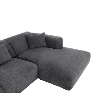 72906 ΚΑΝΑΠΕΣ ΓΩΝΙΑ BRICKEN HM3275.04R ΑΝΘΡΑΚΙ ΥΦΑΣΜΑ 110-282x98-160x72Υεκ.
