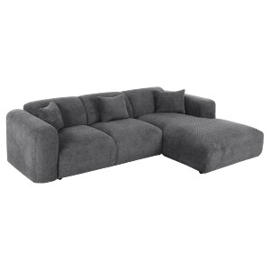 72906 ΚΑΝΑΠΕΣ ΓΩΝΙΑ BRICKEN HM3275.04R ΑΝΘΡΑΚΙ ΥΦΑΣΜΑ 110-282x98-160x72Υεκ.