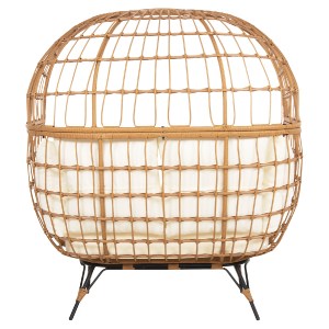 72935 ΠΟΛΥΘΡΟΝΑ ΦΩΛΙΑ MIAMI 2 ΑΤΟΜΩΝ ΤΥΠΟΥ RATTAN HM5870.11 132.5x90x154Υεκ