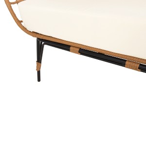 72935 ΠΟΛΥΘΡΟΝΑ ΦΩΛΙΑ MIAMI 2 ΑΤΟΜΩΝ ΤΥΠΟΥ RATTAN HM5870.11 132.5x90x154Υεκ